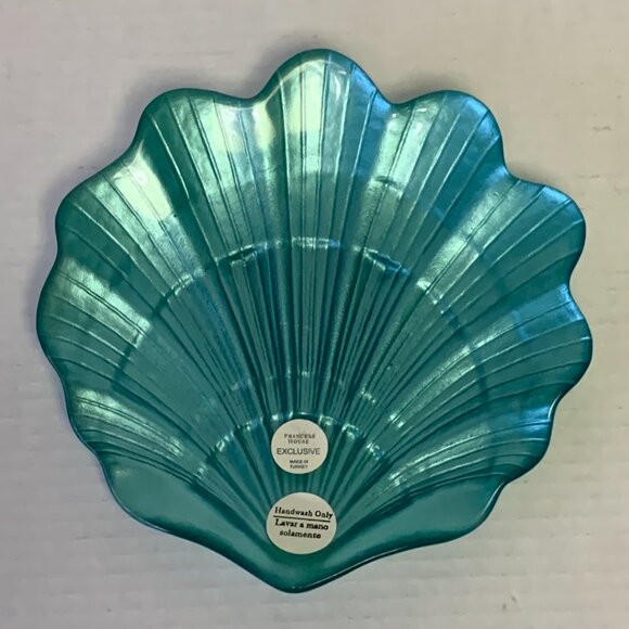 Set of 4 Princess House Sell Plates 1479 Dish Teal in Colour Made in Turkey NEW - Picture 10 of 13